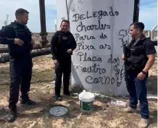 Ação Conjunta Elimina Pichações de Facções em Luís Correia Ação Conjunta Elimina Pichações de Facções em Luís Correia