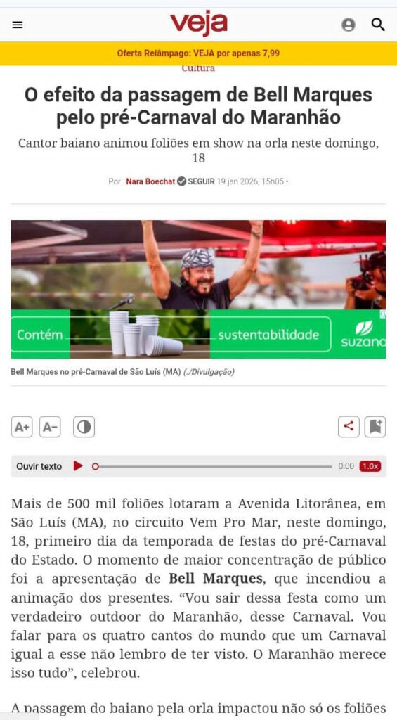 Bell Marques Agita Pré-Carnaval do Maranhão com Show Incrível Bell Marques Agita Pré-Carnaval do Maranhão com Show Incrível