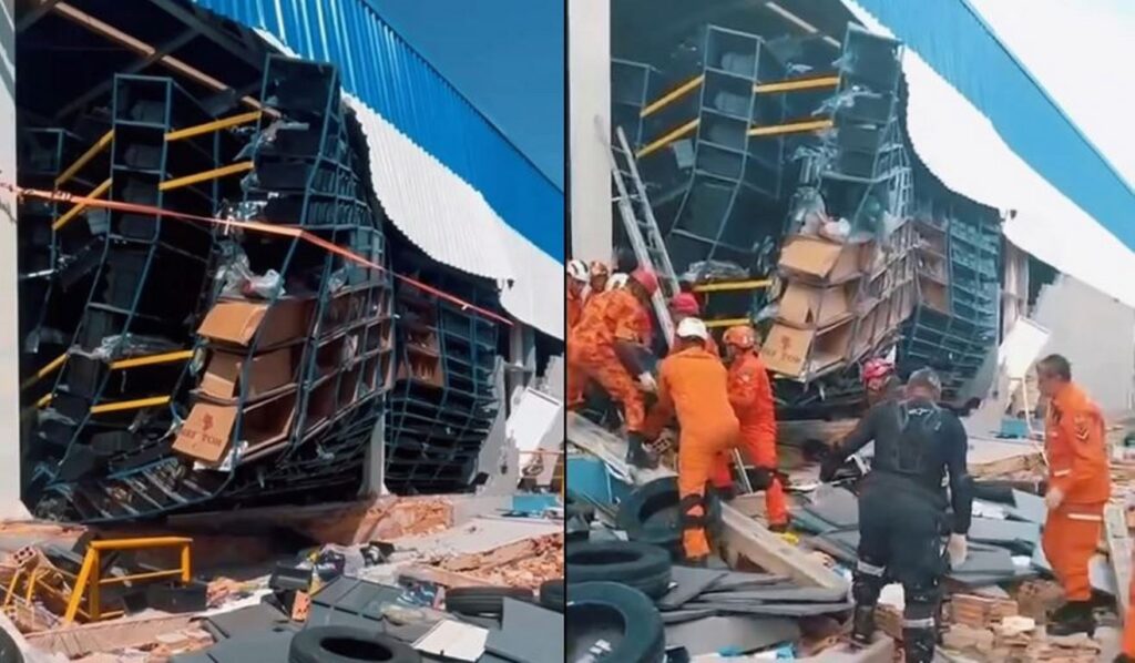 Desabamento de Prateleiras em Armazém na BR-135 Deixa Ferido em São Luís