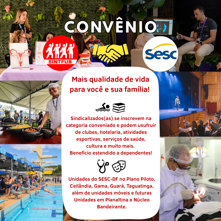 Convênio com o SESC: Benefícios em Saúde, Lazer e Cultura para Sindicalizados Convênio com o SESC: Benefícios em Saúde, Lazer e Cultura para Sindicalizados