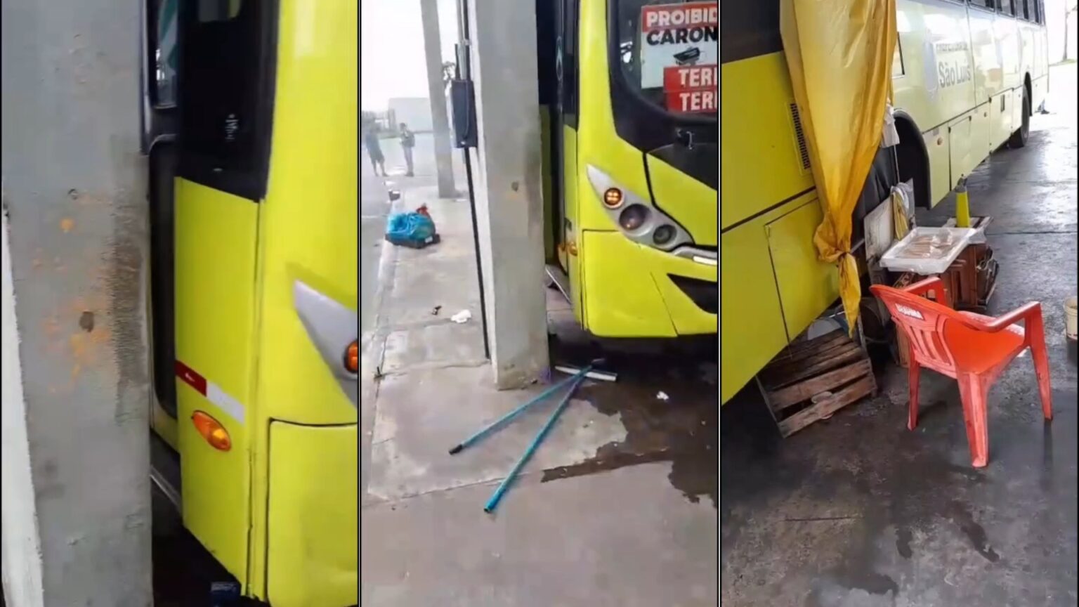 Acidente no Terminal da Praia Grande em São Luís: Ônibus com Problemas no Freio Causa Confusão Acidente no Terminal da Praia Grande em São Luís: Ônibus com Problemas no Freio Causa Confusão